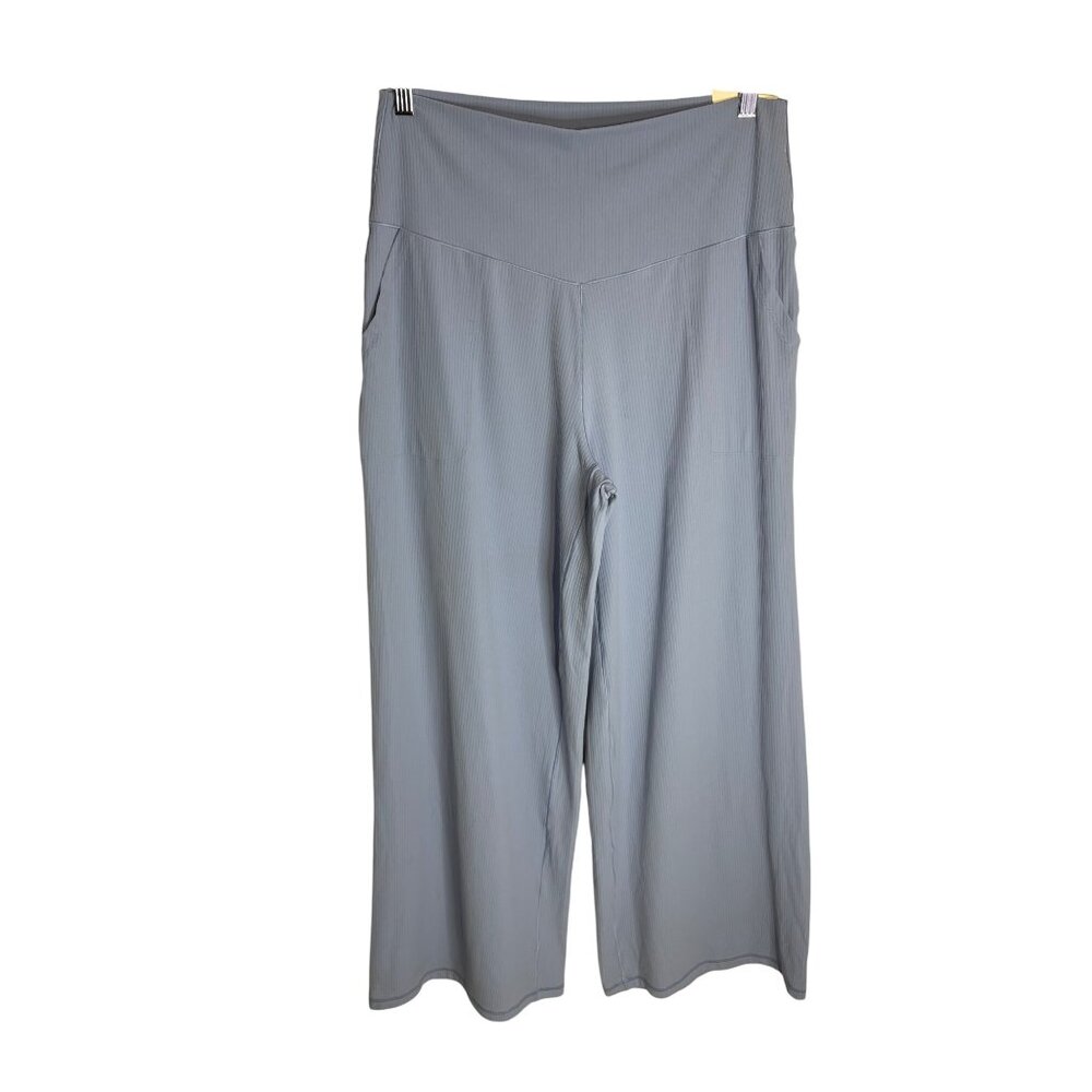 NWT OFFLINE By Aerie Real Me XTRA Ribbed High Waisted Trouser Blue-sz XL - Picture 3 of 12